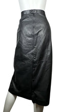 Load image into Gallery viewer, This Vintage G-III Leather Fashions Skirt boasts a high waist and stunning design. Expertly crafted, it features a waist measurement of 29 inches and a length of 30 inches, providing a flattering fit for those with 36 inch hips.