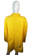 Load image into Gallery viewer, The Vikki Vi Jacket is a tall yellow button up vintage jacket. Measured Flat Chest - 34&quot; Sleeve - 20&quot; Length - 36&quot;