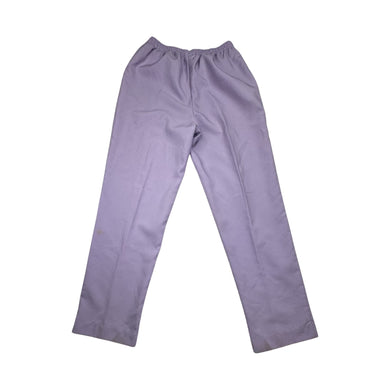 A size 12 pair of Vintage Blair lavender pull on pants with a stretch waist.   Measured Flat  Waist - 26