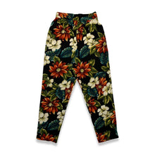 Load image into Gallery viewer, The vintage high waisted Léger Floral Pant is a %100 Rayon harem pant with an all over floral print.  Measured Flat   Waist - 26&quot;  Hips - 45&quot;  Inseam - 28&quot;  Length - 41&quot;   
