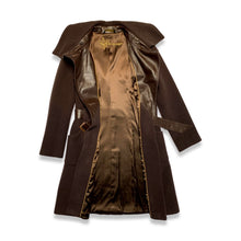 Load image into Gallery viewer, This Designer Mackage Trench Coat features a Leather Belt and is made with Wool, Cashmere, and Leather for a luxurious and stylish look. 